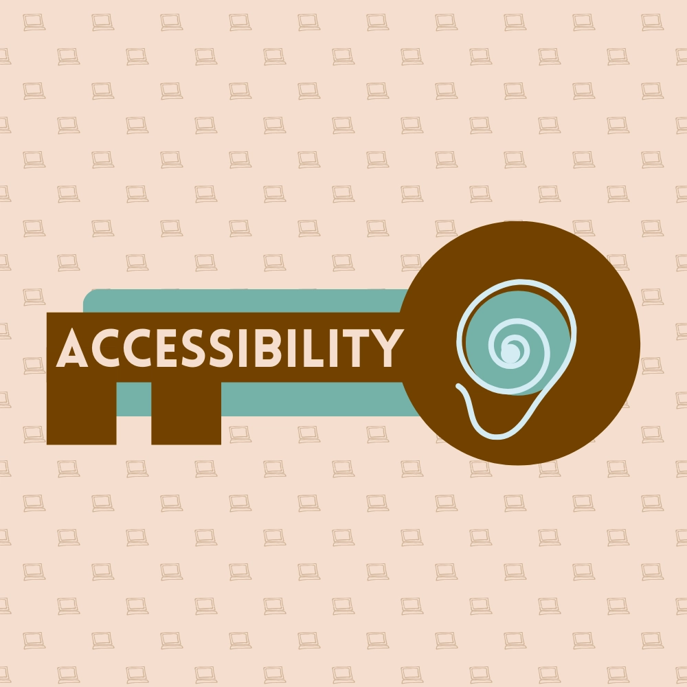 graficizzazione di una chiave al cui interno è scritta a stampatello la parola "accessibilità"
